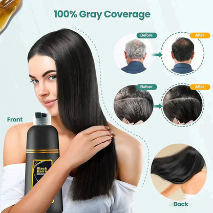 3-IN-1 BLACK HAIR DYE SHAMPOO (AYURVEDIC NO SIDE EFFECT) - (BUY 1 GET 1 FREE)