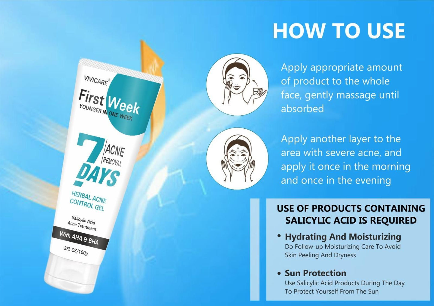 Flow week Salicylic Acid Acne Treatment Gel	30 gram