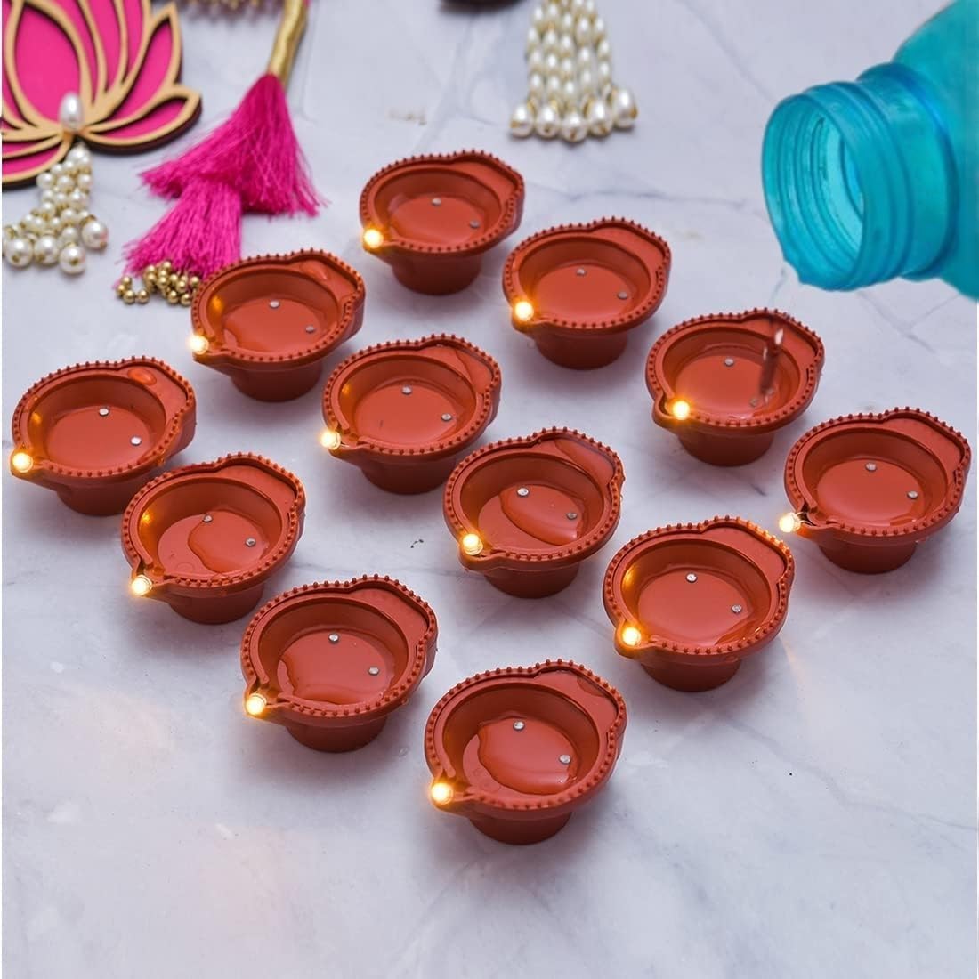 Diwali Sale - Water Sensor Eco-Friendly Diya 🪔 with Shankarji Pind